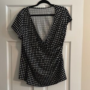Gently used Merona Stylish Black and White Women's Top
